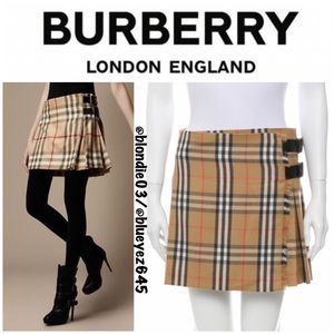 Burberry nova check plaid pleated mini wrap UK10/US6
